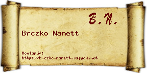 Brczko Nanett névjegykártya